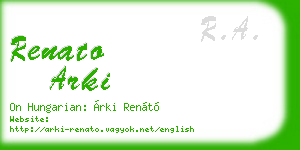renato arki business card